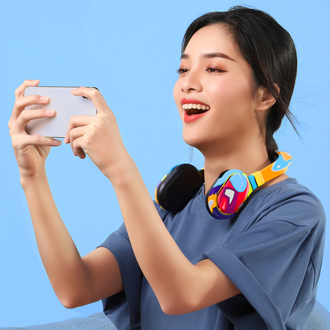 免提便攜式可穿戴USB充電頸掛式風扇