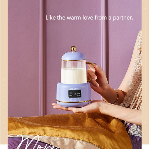 400ml多功能健康溫度可調無線高硼矽玻璃迷你電熱杯水壺